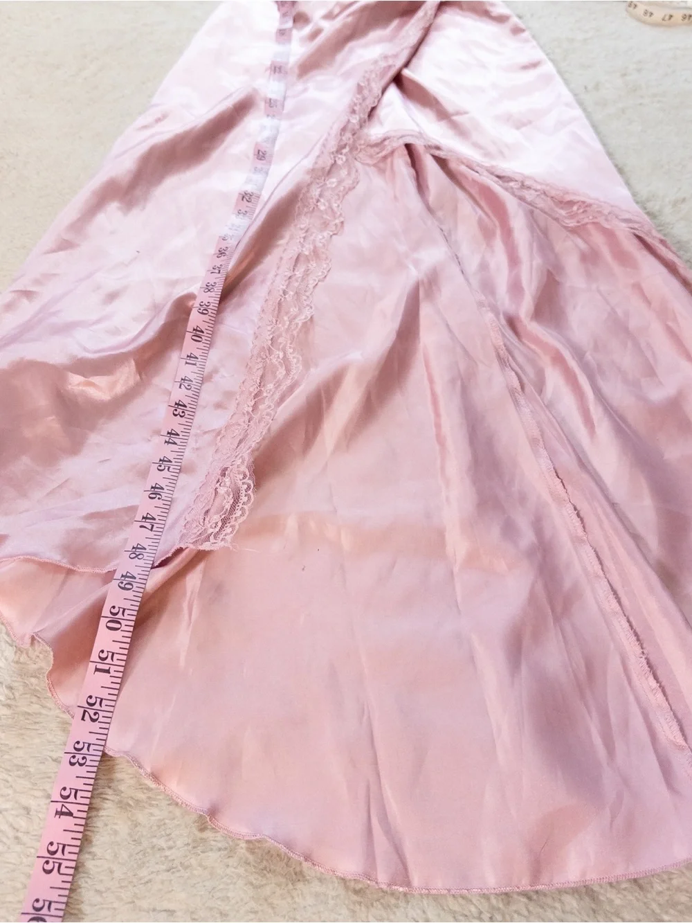 SHEIN Girls Pink Satin Lace Trim Dress Size 10 Years – Excellent Condition
